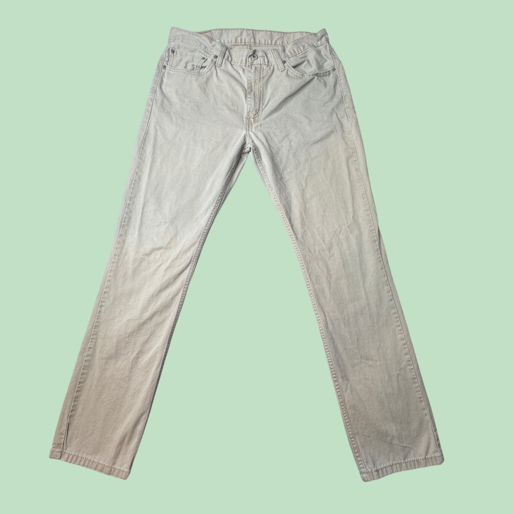 Levi's 511 Pants Mens 36x34 (34x31) Tan Slim Fit Khaki Chino Cotton Twill Jeans
